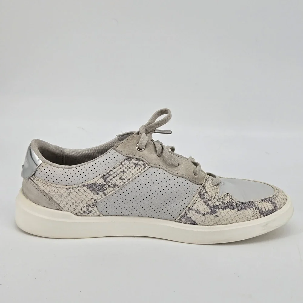 Cole Haan Grand Crosscourt Snakeskin Leather Shoes Grey 9B Python Sneakers‎